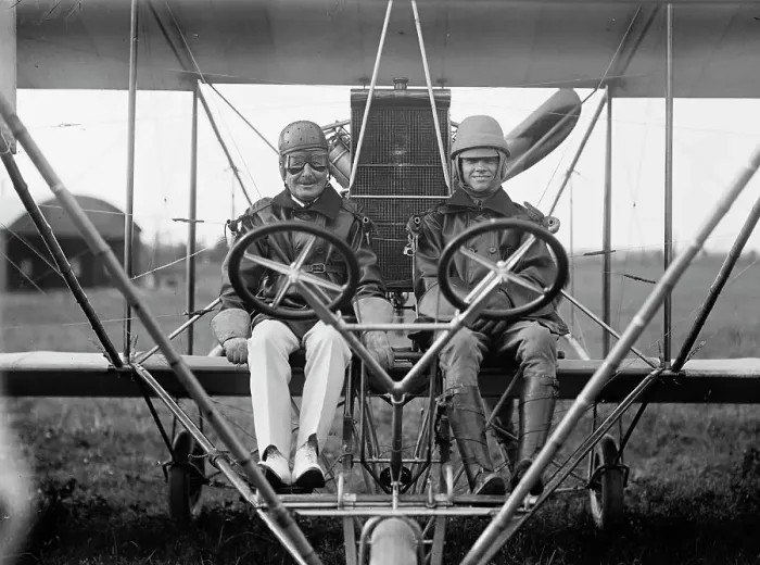 Framed Print : Aviation, Navy - Commodore J.C. Gillmore In Curtiss Headless Plane, Dual Control... 1912. Creator: Harris & Ewing. Aviation, Navy - Commodore J.C. Gillmore In Curtiss Headless Plane, Dual Control... 1912. Creator: Harris & Ewing Framed Print : Aviation, Navy - Commodore J.C. Gillmore In Curtiss Headless Plane, Dual Control... 1912. Creator: Harris & Ewing. Aviation, Navy - Commodore J.C. Gillmore In Curtiss Headless Plane, Dual Control... 1912. Creator: Harris & Ewing