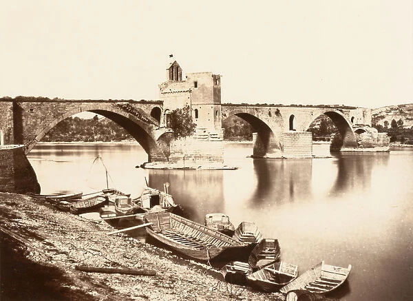 Avignon, Pont St. Benezet, ca. 1864. Creator: Edouard Baldus