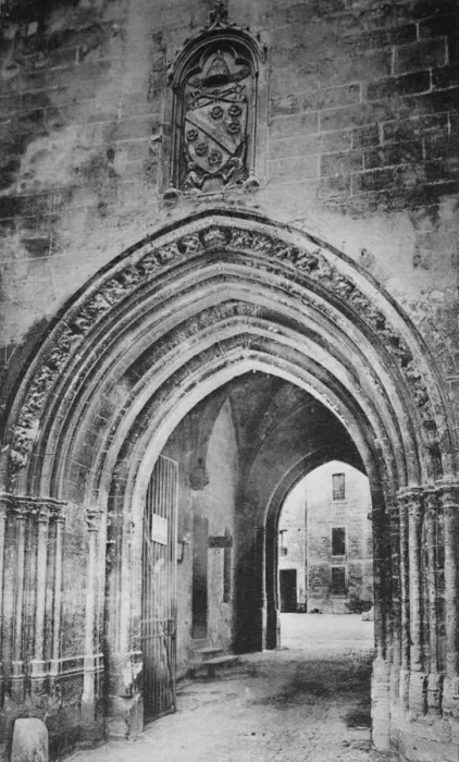 Framed Print : Avignon - Popes Palace. - Principal Entrance. - And Heraldry of Clement VI, c1925 Framed Print : Avignon - Popes Palace. - Principal Entrance. - And Heraldry of Clement VI, c1925