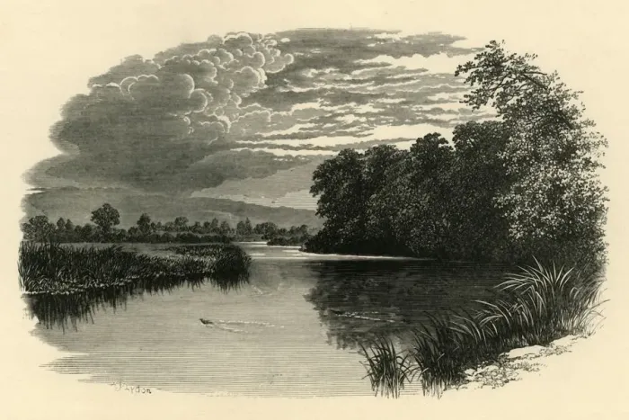 Framed Print : On the Avon. Strensham Reach, c1890. Creator: Unknown Framed Print : On the Avon. Strensham Reach, c1890. Creator: Unknown