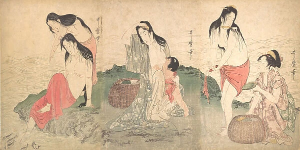 The Awabi Fishers, late 18th-early 19th century. Creator: Kitagawa Utamaro