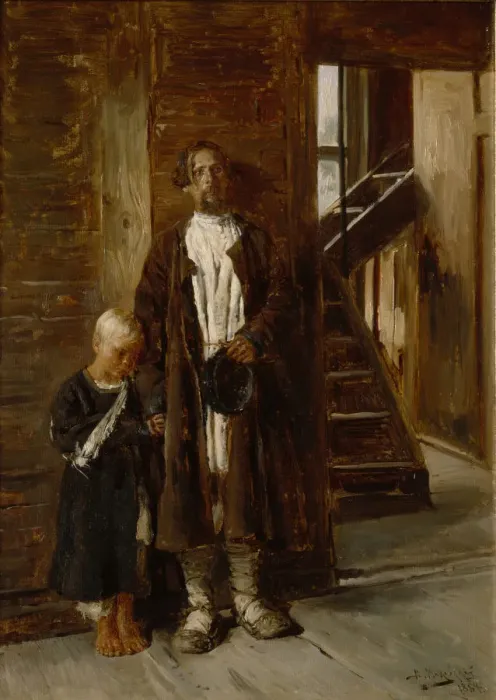 Framed Print : Awaiting a medicine, 1884. Artist: Makovsky, Vladimir Yegorovich (1846-1920) Framed Print : Awaiting a medicine, 1884. Artist: Makovsky, Vladimir Yegorovich (1846-1920)