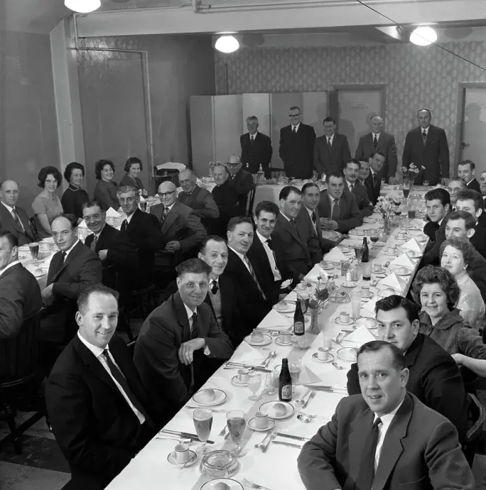 Framed Print : Awards ceremony dinner for ICI employees, Doncaster, South Yorkshire, 1962. Artist Framed Print : Awards ceremony dinner for ICI employees, Doncaster, South Yorkshire, 1962. Artist