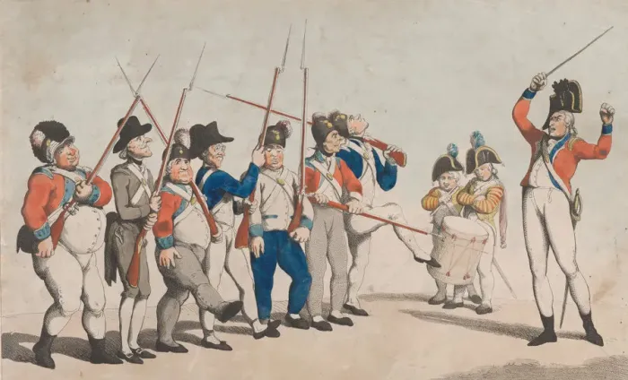 Framed Print : The Awkward Squad or Enraged Sergeant, July 17, 1798. July 17, 1798 Framed Print : The Awkward Squad or Enraged Sergeant, July 17, 1798. July 17, 1798