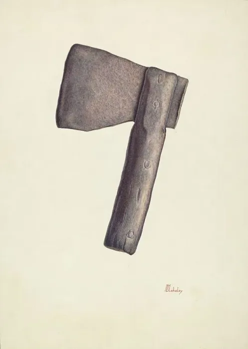 Framed Print : Axe, 1935 / 1942. Creator: Hal Blakeley Framed Print : Axe, 1935 / 1942. Creator: Hal Blakeley