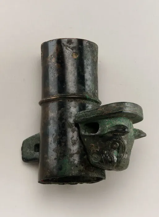 Framed Print : Axle cap with linchpin cast in the form of a feline head, Zhou dynasty, 1050-221 BCE Framed Print : Axle cap with linchpin cast in the form of a feline head, Zhou dynasty, 1050-221 BCE