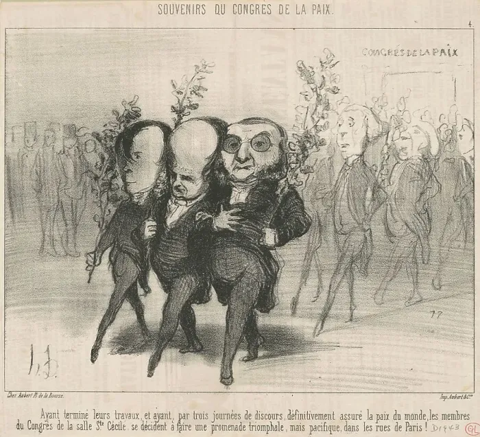 Framed Print : Ayant terminé leurs travaux... 19th century. Creator: Honore Daumier Framed Print : Ayant terminé leurs travaux... 19th century. Creator: Honore Daumier