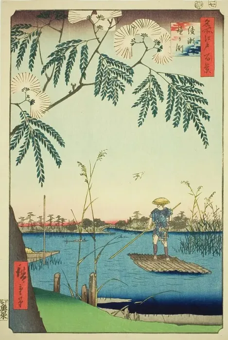 Framed Print : Ayase River and Kanegafuchi (Ayasegawa Kanegafuchi), from the series One Hundred... 1857. Creator: Ando Hiroshige. Ayase River and Kanegafuchi (Ayasegawa Kanegafuchi), from the series One Hundred... 1857. Creator: Ando Hiroshige Framed Print : Ayase River and Kanegafuchi (Ayasegawa Kanegafuchi), from the series One Hundred... 1857. Creator: Ando Hiroshige. Ayase River and Kanegafuchi (Ayasegawa Kanegafuchi), from the series One Hundred... 1857. Creator: Ando Hiroshige