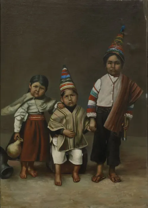 Framed Print : Aymara Children, ca. 1890-1892. Creator: Unknown Framed Print : Aymara Children, ca. 1890-1892. Creator: Unknown