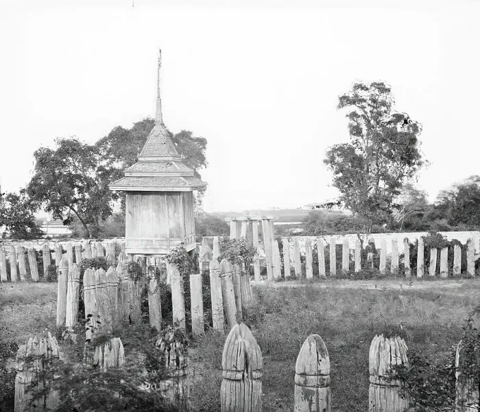 Framed Print : Ayutthaya, Siam (Thailand): the elephant corral, 1865-1866. Creator: John Thomson Framed Print : Ayutthaya, Siam (Thailand): the elephant corral, 1865-1866. Creator: John Thomson