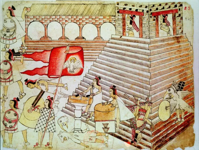 Framed Print : Aztec warriors defending the temple of Tenochtitlan against Conquistadors, 1519-1521 Framed Print : Aztec warriors defending the temple of Tenochtitlan against Conquistadors, 1519-1521