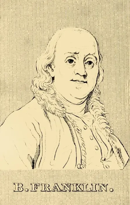 Framed Print : B. Franklin, (1706-1790), 1830. Creator: Unknown Framed Print : B. Franklin, (1706-1790), 1830. Creator: Unknown