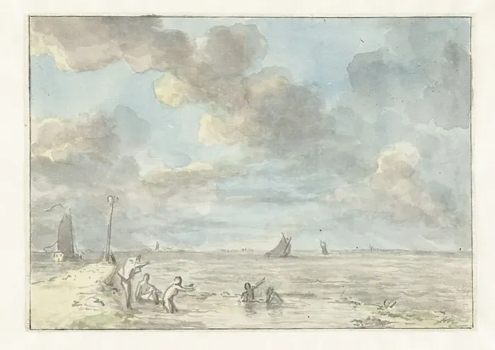 Framed Print : De Baak, a seaside resort on the IJ, 1803. Creator: Juriaan Andriessen Framed Print : De Baak, a seaside resort on the IJ, 1803. Creator: Juriaan Andriessen