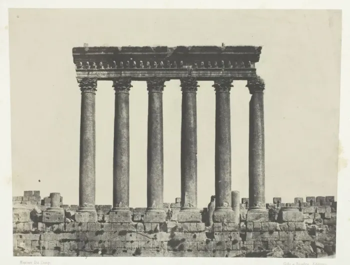 Framed Print : Baalbeck (Heliopolis), Colonnade Du Temple Du Soleil;Syrie, 1849 / 51, printed 1852 Framed Print : Baalbeck (Heliopolis), Colonnade Du Temple Du Soleil;Syrie, 1849 / 51, printed 1852
