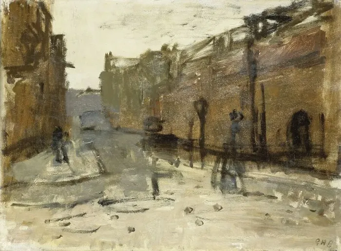 Framed Print : The Baan in Rotterdam, 1880-1923. Creator: George Hendrik Breitner Framed Print : The Baan in Rotterdam, 1880-1923. Creator: George Hendrik Breitner