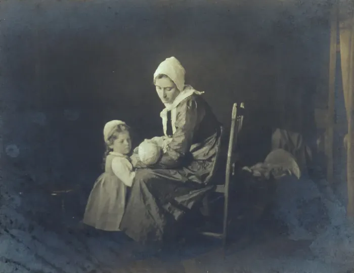 Framed Print : The babe, 1901. Creator: Myra Albert Wiggins Framed Print : The babe, 1901. Creator: Myra Albert Wiggins