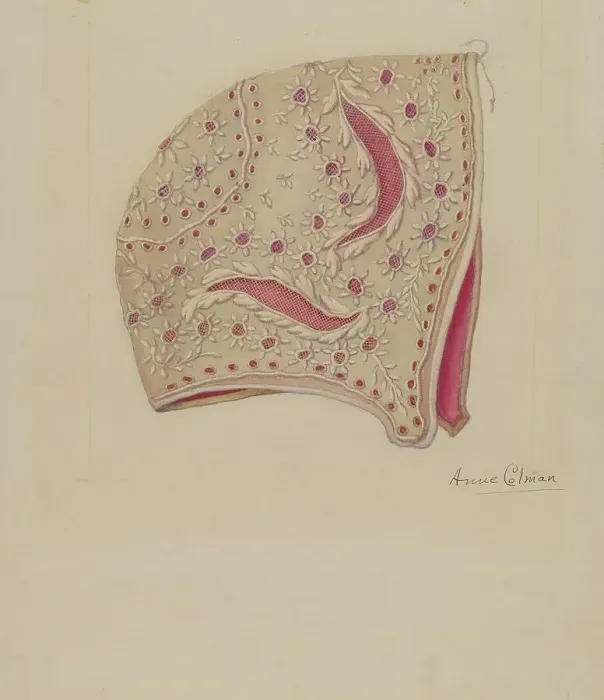 Framed Print : Baby Bonnet, 1935 / 1942. Creator: Anne Colman Framed Print : Baby Bonnet, 1935 / 1942. Creator: Anne Colman