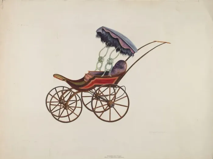 Framed Print : Baby Buggy, c. 1939. Creator: Einar Heiberg Framed Print : Baby Buggy, c. 1939. Creator: Einar Heiberg