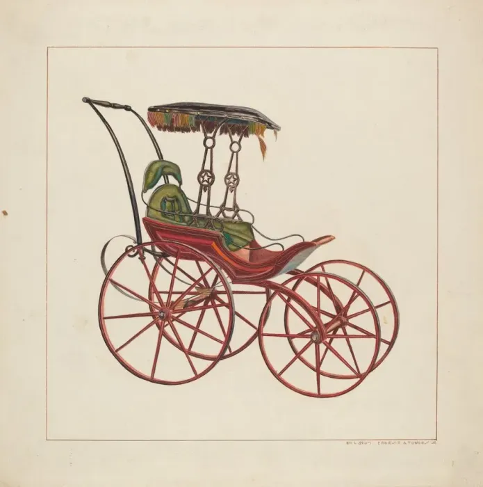 Framed Print : Baby Carriage, c. 1927. Creator: Ernest A Towers Jr Framed Print : Baby Carriage, c. 1927. Creator: Ernest A Towers Jr