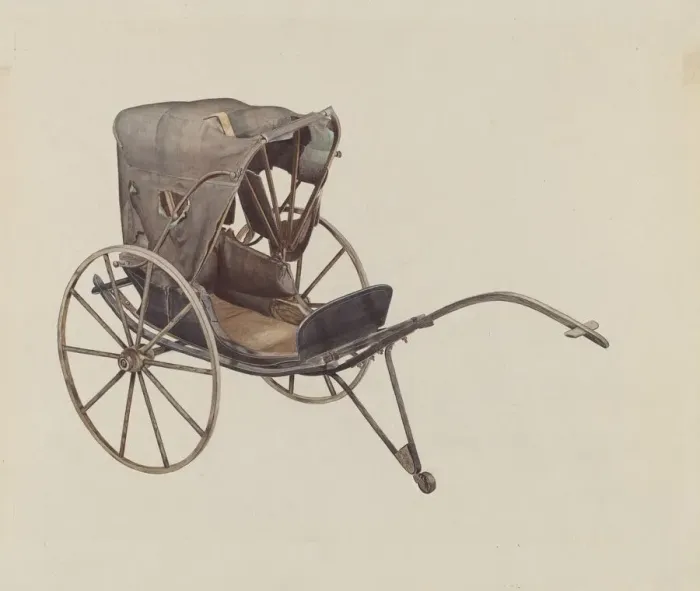 Framed Print : Baby Chaise, c. 1938. Creator: Henry Murphy Framed Print : Baby Chaise, c. 1938. Creator: Henry Murphy