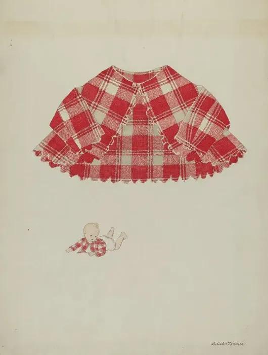 Framed Print : Baby Coat, c. 1937. Creator: Edith Towner Framed Print : Baby Coat, c. 1937. Creator: Edith Towner