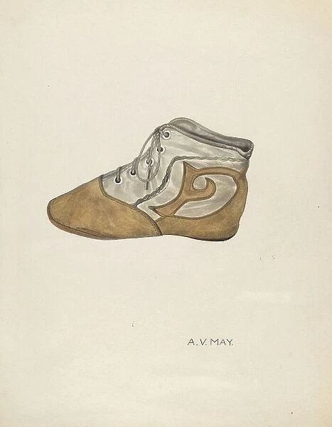 Baby Shoe, c. 1937. Creator: Ada V. May