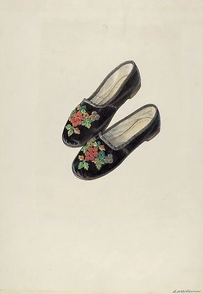 Baby Shoes, c. 1937. Creator: Edith Towner