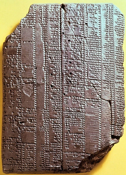 Babylonian clay tablet with text, 7th century BC