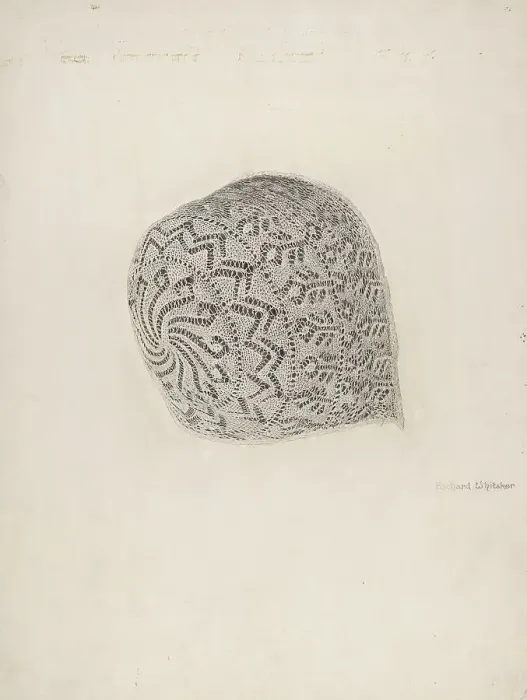 Framed Print : Baby's Cap, c. 1938. Creator: Richard Whitaker Framed Print : Baby's Cap, c. 1938. Creator: Richard Whitaker
