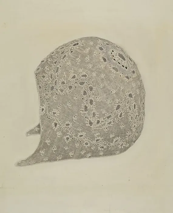 Framed Print : Baby's Lace Cap, 1935 / 1942. Creator: Richard Whitaker Framed Print : Baby's Lace Cap, 1935 / 1942. Creator: Richard Whitaker