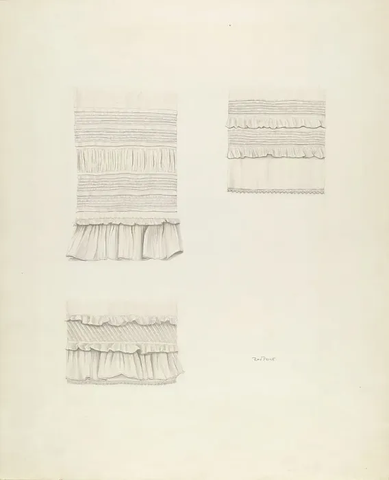 Framed Print : Baby's Petticoat: Details, c. 1937. Creator: Ray Price Framed Print : Baby's Petticoat: Details, c. 1937. Creator: Ray Price