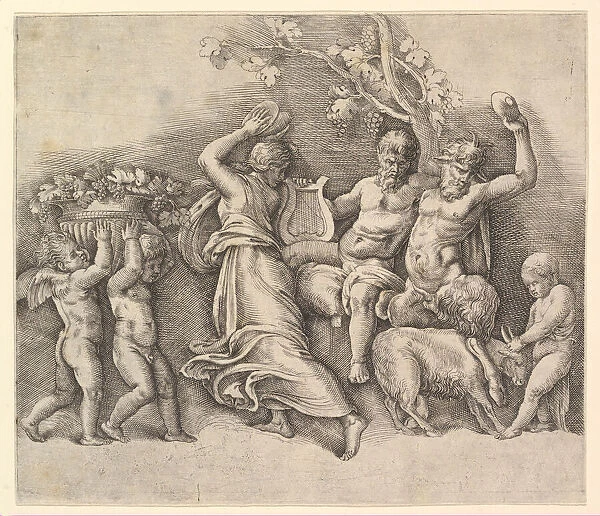 A Bacchanal, 1530-61. Creator: Battista Franco Veneziano