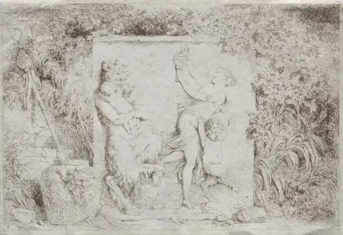 Framed Print : Bacchanal, 1763. Creator: Jean-Honore Fragonard (French, 1732-1806) Framed Print : Bacchanal, 1763. Creator: Jean-Honore Fragonard (French, 1732-1806)