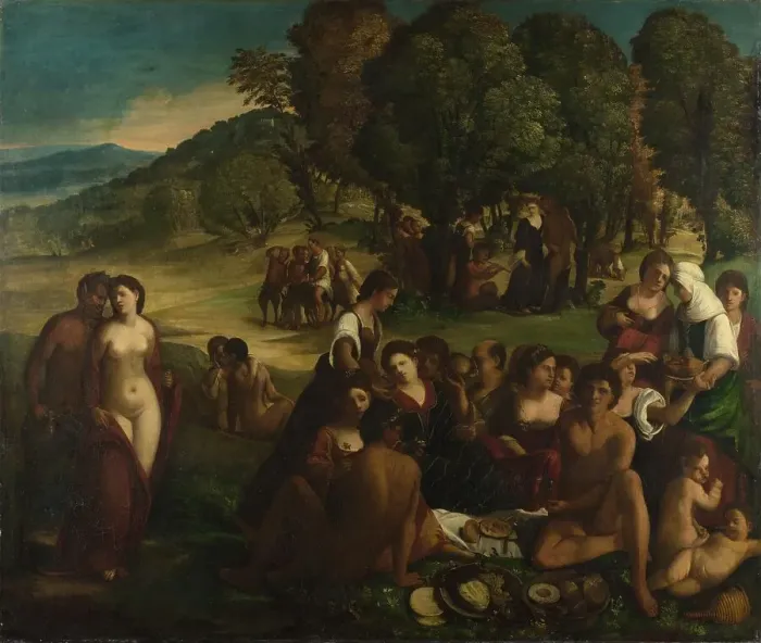 Framed Print : A Bacchanal, c. 1520. Artist: Dossi, Dosso (ca. 1486-1542) Framed Print : A Bacchanal, c. 1520. Artist: Dossi, Dosso (ca. 1486-1542)