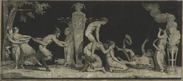 Framed Print : Bacchanal, The Game of Leap Frog, c. 1785 Framed Print : Bacchanal, The Game of Leap Frog, c. 1785