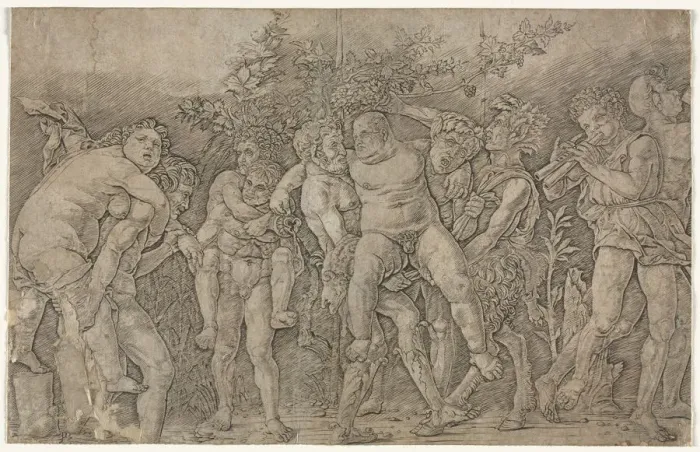 Framed Print : Bacchanal with Silenus. Creator: Andrea Mantegna (Italian, 1431-1506) Framed Print : Bacchanal with Silenus. Creator: Andrea Mantegna (Italian, 1431-1506)
