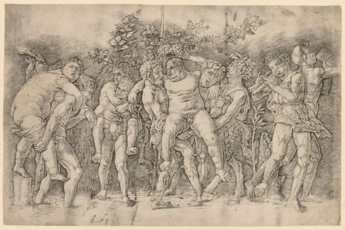 Framed Print : Bacchanal with Silenus. Creator: Andrea Mantegna (Italian, 1431-1506) Framed Print : Bacchanal with Silenus. Creator: Andrea Mantegna (Italian, 1431-1506)