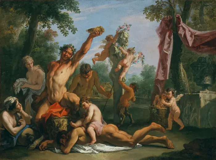 Framed Print : A Bacchanal, Unknown date. Creator: Sebastiano Ricci Framed Print : A Bacchanal, Unknown date. Creator: Sebastiano Ricci