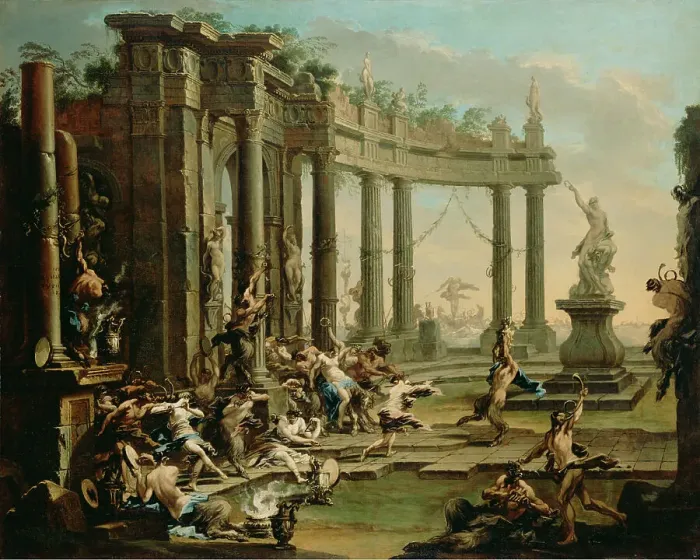 Framed Print : Bacchanale, about 1720-1730. Creator: Alessandro Magnasco Framed Print : Bacchanale, about 1720-1730. Creator: Alessandro Magnasco