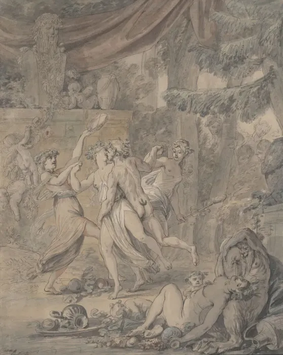 Framed Print : Bacchanale, 1767. Creator: Jean-Michel Moreau Framed Print : Bacchanale, 1767. Creator: Jean-Michel Moreau