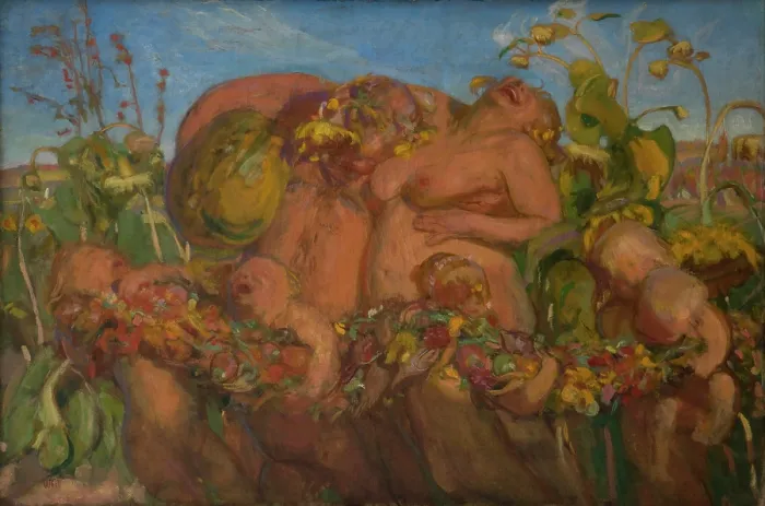 Framed Print : Bacchanalia, 1903. Creator: Wojciech Weiss Framed Print : Bacchanalia, 1903. Creator: Wojciech Weiss