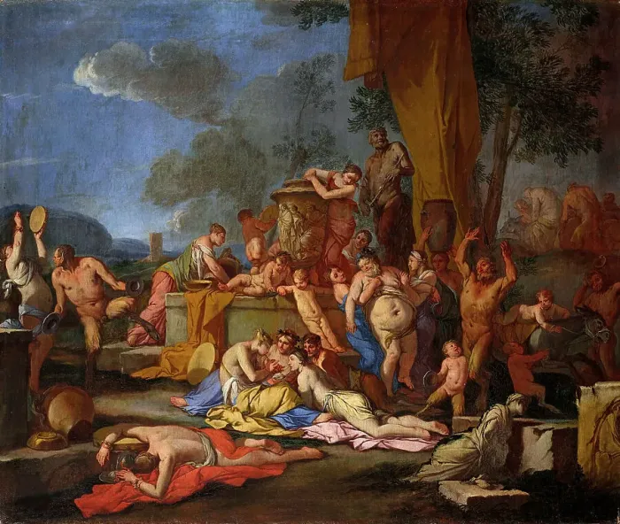 Framed Print : Bacchanalia, ca 1665-1669. Creator: Carpioni, Giulio (1613-1678)