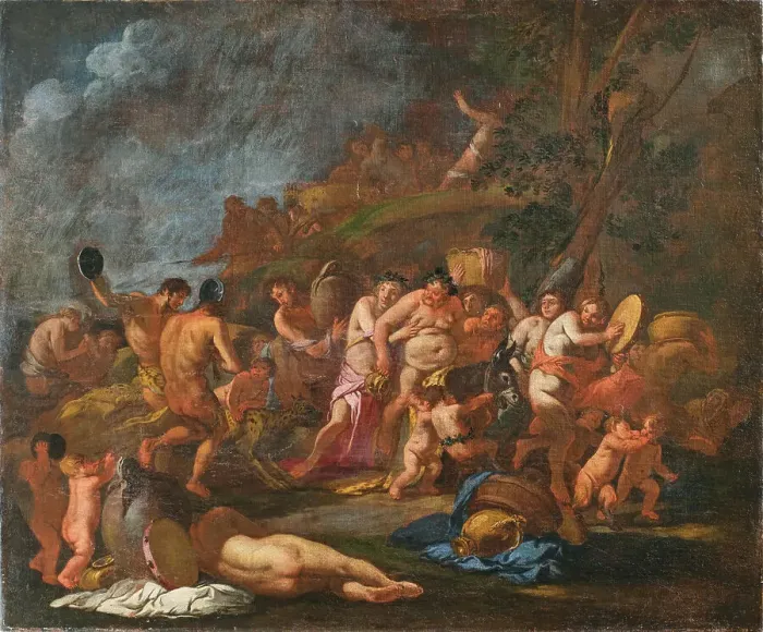 Framed Print : Bacchanalia, Second Half of the 17th cen.. Creator: Carpioni; Giulio (1613-1678) Framed Print : Bacchanalia, Second Half of the 17th cen.. Creator: Carpioni; Giulio (1613-1678)