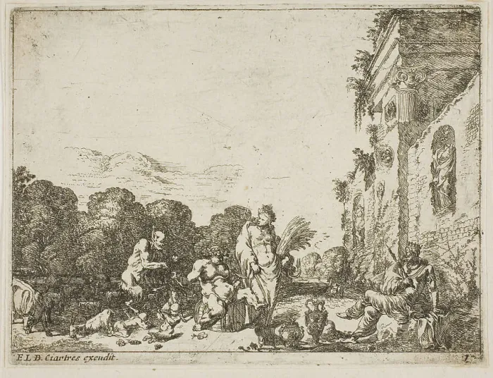 Framed Print : Bacchanalian Scene with Allegorical Figures, n.d. Creator: Johann Wilhelm Bauer Framed Print : Bacchanalian Scene with Allegorical Figures, n.d. Creator: Johann Wilhelm Bauer