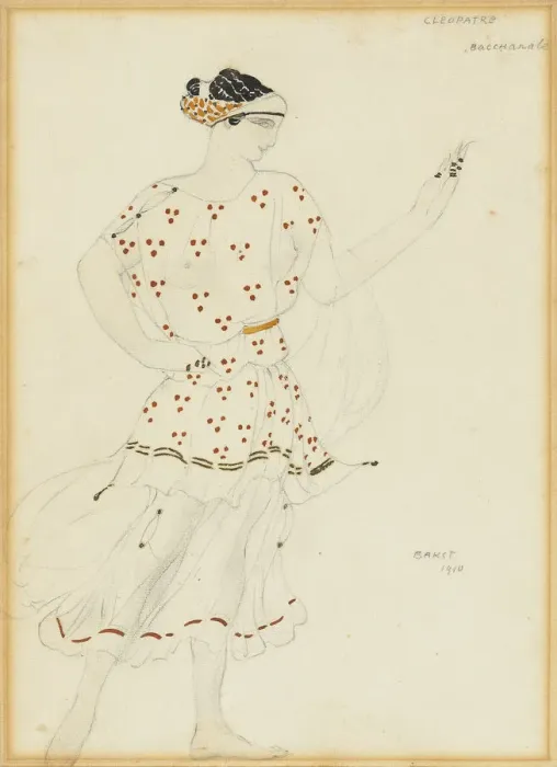 Framed Print : Bacchante. Costume design for the ballet Cleopatra by A. Arensky, 1910 Framed Print : Bacchante. Costume design for the ballet Cleopatra by A. Arensky, 1910