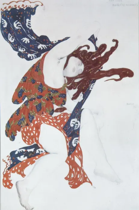 Framed Print : Bacchante. Costume design for the ballet Narcisse by N. Tcherepnin, 1911. Artist: Bakst, Leon (1866-1924) Framed Print : Bacchante. Costume design for the ballet Narcisse by N. Tcherepnin, 1911. Artist: Bakst, Leon (1866-1924)