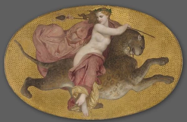 Bacchante on a Panther, 1855. Creator: William Adolphe Bouguereau (French, 1825-1905)