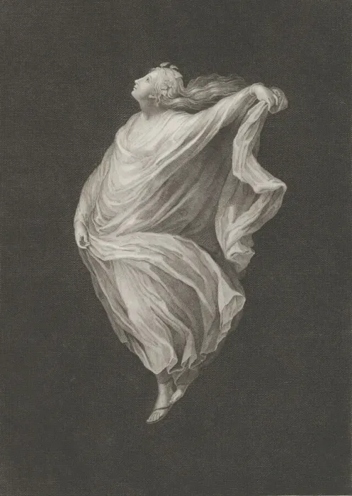 Framed Print : A bacchante seen in profile facing left, with outstretched left arm holding h... ca Framed Print : A bacchante seen in profile facing left, with outstretched left arm holding h... ca