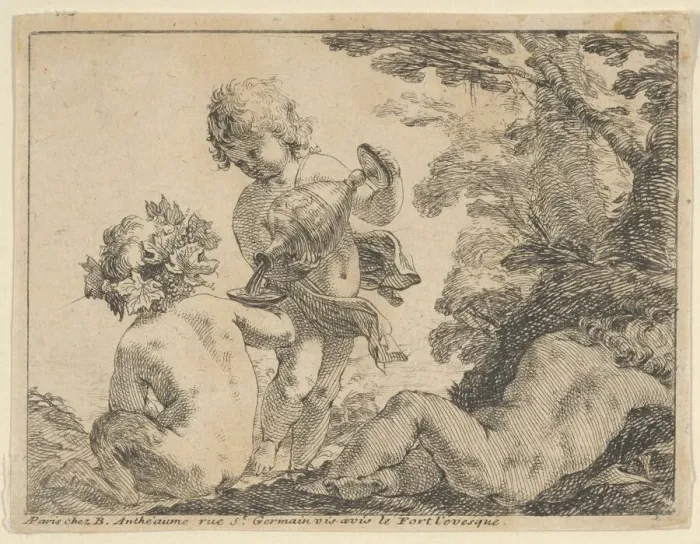 Framed Print : Bacchic Putti, 17th century. 17th century. Creator: Anon Framed Print : Bacchic Putti, 17th century. 17th century. Creator: Anon