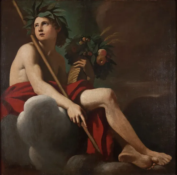 Framed Print : Bacchus, 17th century. Creator: Giovanni Francesco Romanelli Framed Print : Bacchus, 17th century. Creator: Giovanni Francesco Romanelli